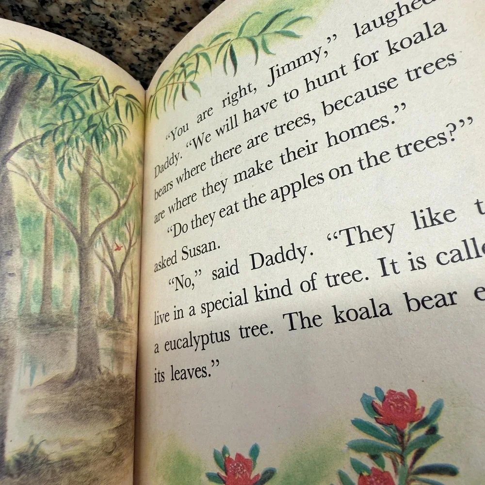 Vintage 1969 Let's Find Koala Bears Ida Harper Simmons Rand McNally Elf Book